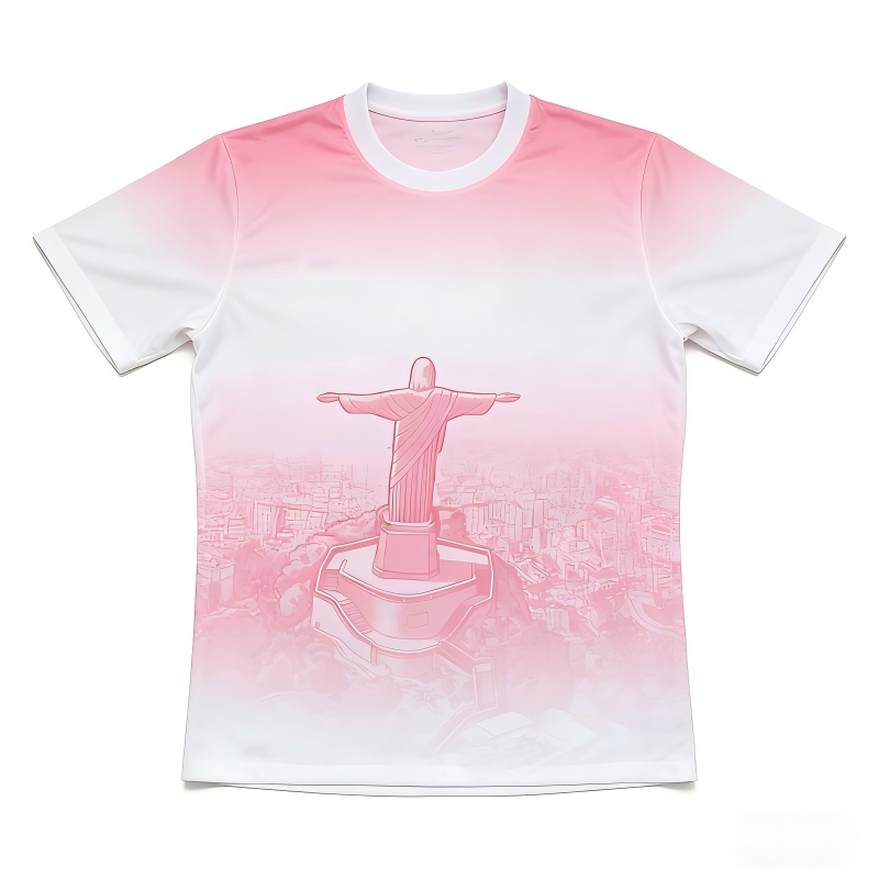 Brazil Special Edition Pink Style Football Jersey Men Soccer Sportswear