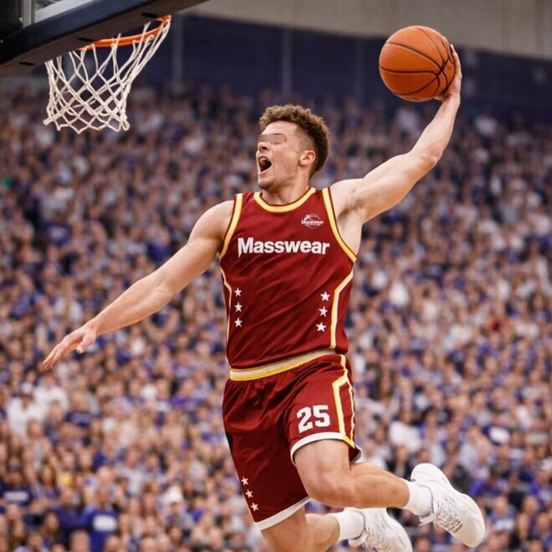 Star Pattern Retro Basketball Jerseys Set