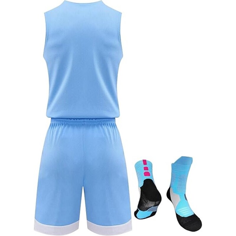 Reversible Basketball Jersey and Shorts Game Day Uniform Set