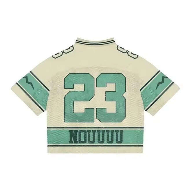 Custom Digital Print V Neck Drop Shoulder Basketball Mesh Jersey