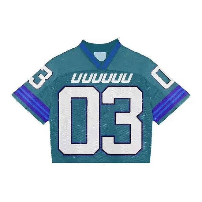 Custom Digital Print V Neck Drop Shoulder Basketball Mesh Jersey