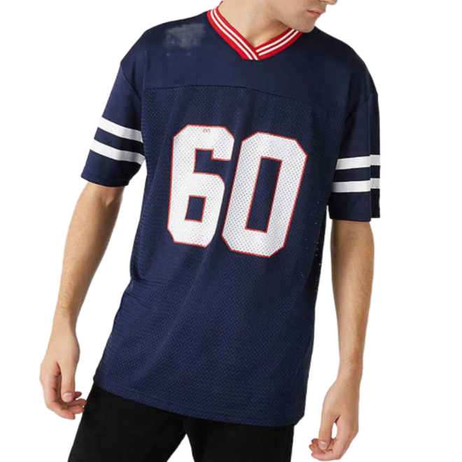 Vintage Mens Rugby Oversized Mesh Front Jerseys