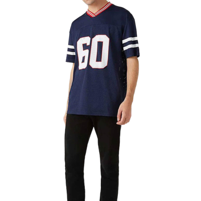 Vintage Mens Rugby Oversized Mesh Front Jerseys